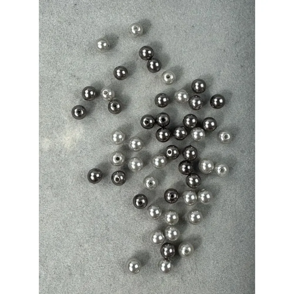 Assorted Faux Pearl Beads of Various Shapes Sizes and Colors